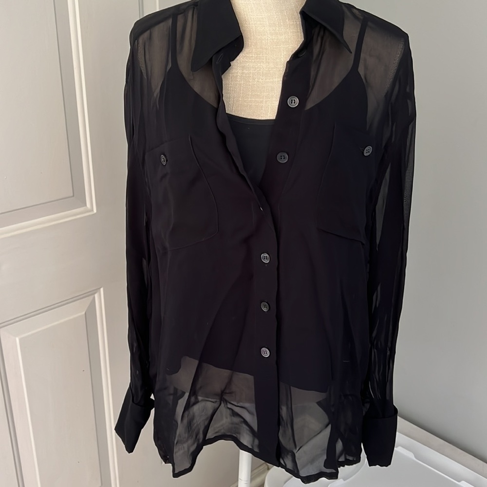 Mondi 2pc Shirt (Sheer Long Sleeve with Cami)